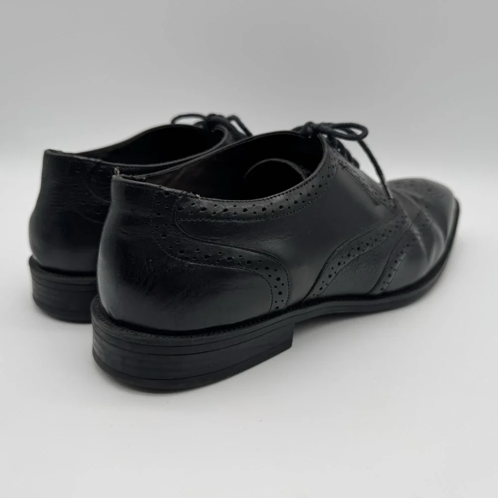 Men's Studio Belvedere Ryan Men's Size 11D Black Leather Lace Up Oxford Shoes